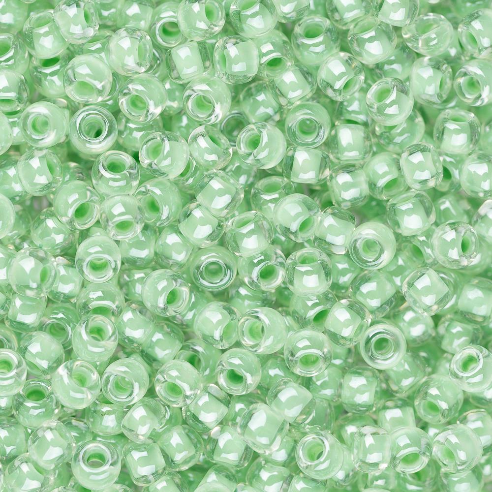 11/0 Toho Seed Beads #354 Mint Julep Lined Crystal 8-9g Vial