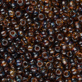 11/0 Toho Seed Beads #Y313 Transparent Light Topaz Picasso 8-9g Vial