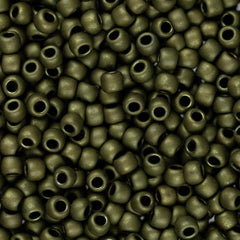 11/0 Toho Seed Beads #617 Matte Dark Olive 8-9g Vial