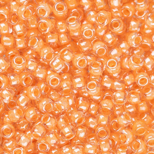 11/0 Toho Seed Beads #985 Salmon Lined Crystal 8-9g Vial