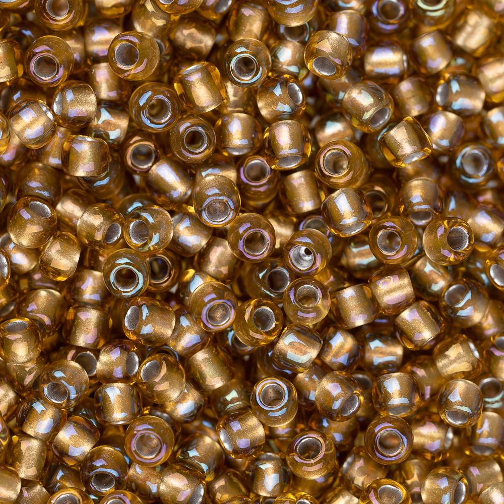 11/0 Toho Seed Beads #278 Gold Lined Rainbow Topaz 8-9g Vial