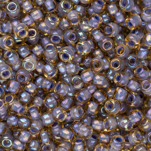 11/0 Toho Seed Beads #926 Lavender Lined Light Topaz 8-9g Vial