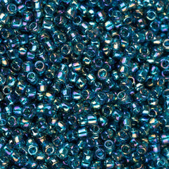 15/0 Toho Seed Beads #167BD Transparent Rainbow Teal 8-9g Vial