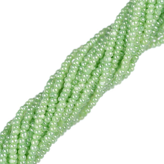 13/0 Czech Charlottes #37156 Ceylon Mint Green 12str/Hank