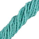 13/0 Czech Charlottes #63130 Opaque Green Turquoise 12str/Hank