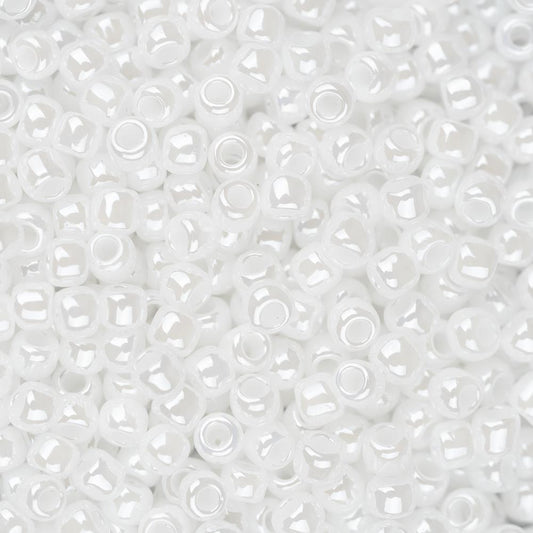 11/0 Toho Seed Beads #121 Opaque Lustered White 250g Bag