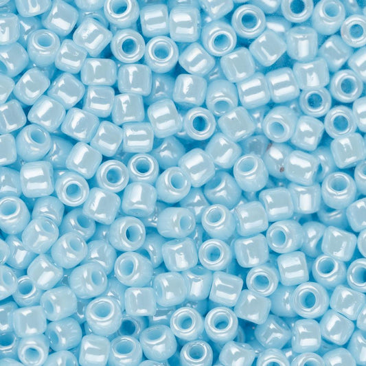 11/0 Toho Seed Beads #124 Opaque Lustered Pale Blue 250g Bag