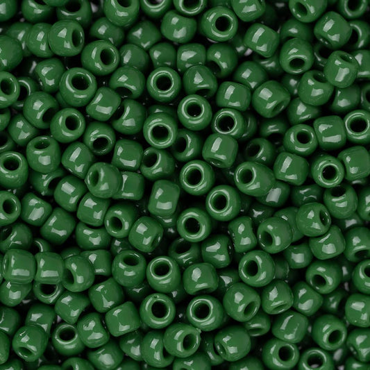 11/0 Toho Seed Beads #47H Opaque Pine Green 250g Bag