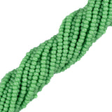 13/0 Czech Charlottes #53250 Opaque Green 12str/Hank