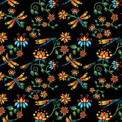 Dragon Lily Noir 100% Cotton - Price Per Half Yard