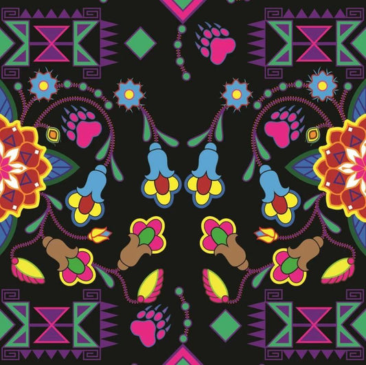 Cotton Fabric Floral and Geometric Dance - Half Yard