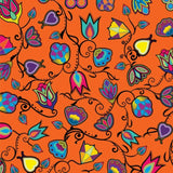 Cotton Fabric Indigenous Paisley Orange - Half Yard