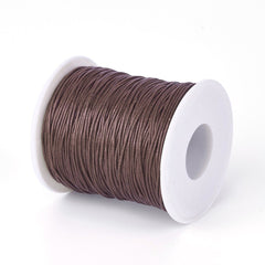 Waxed Cotton Cord 1mm Saddle Brown 100yd/Roll