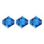 4mm Capri Blue Preciosa Bicone Each