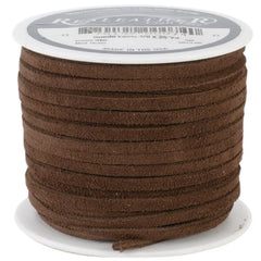 1/8" Suede Lace Medium Brown 25yd