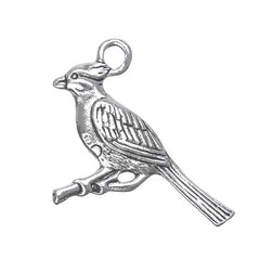 1" Blue Jay Metal Charm 5/pk