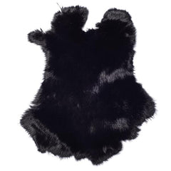 Rabbit Fur Pelt Dyed Black