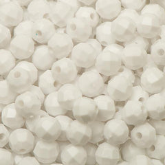 *Faceted Beads 6mm Plastic 1000/pk - White