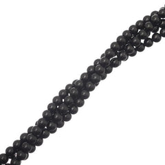 4mm Agate/Onyx Black (Natural/Dyed) Beads 15-16" Strand