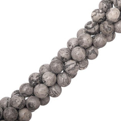 8mm Mapstone (Natural) Beads 15-16" Strand