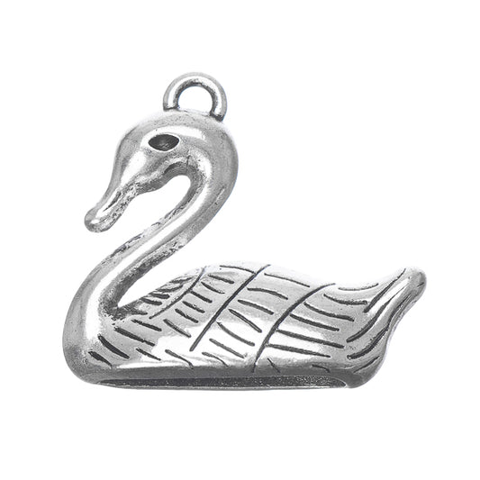 Duck Metal Pendant 20x22mm 5/pk