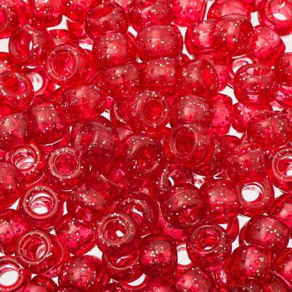 Pony Beads 1000 Pk - Crimson Sparkle – I-bead Inc.