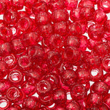 Crow Beads Transparent Crimson Sparkle 1000/pk