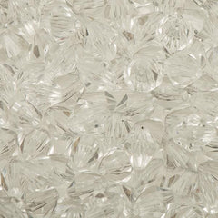 8mm Plastic Bicone 100/pk - Crystal