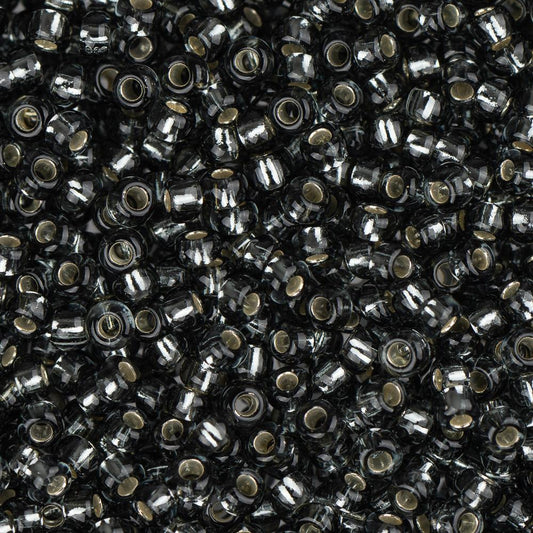 11/0 Czech Seed Beads #35057 Silver Lined Grey 23g