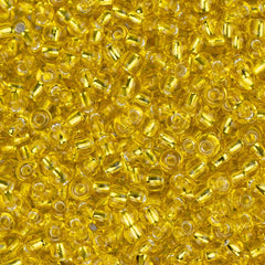 11/0 Czech Seed Beads #34985 Silver Lined Yellow 23g