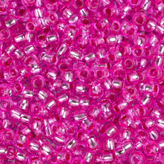 11/0 Czech Seed Beads #34997 Silver Lined Fuchsia 23g