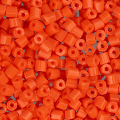 10/0 Czech 2 Cut Seed Beads Opaque Orange 22g