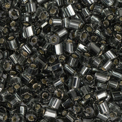 10/0 Czech 2 Cut Seed Beads Silver Lined Grey 22g