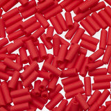 Czech Wampum Beads 8x3mm Matte Red 22g