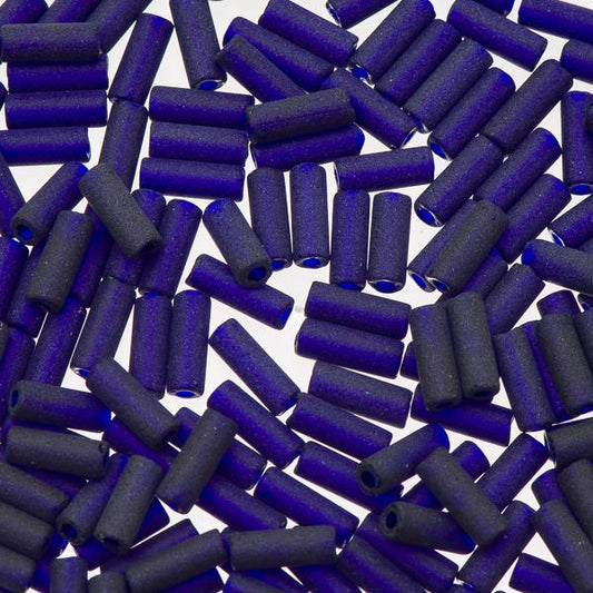 Matte Cobalt Blue Wampum Beads 22g