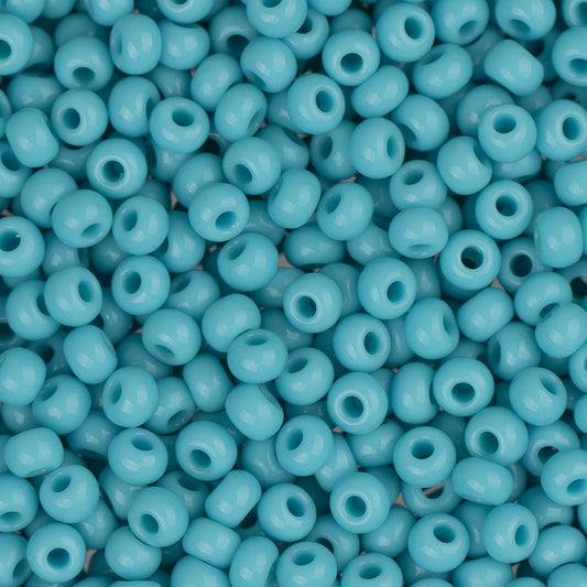 10/0 Czech Seed Beads #080 Opaque Turquoise Blue 22g