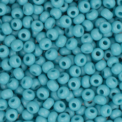 10/0 Czech Seed Beads #080 Opaque Turquoise Blue 22g