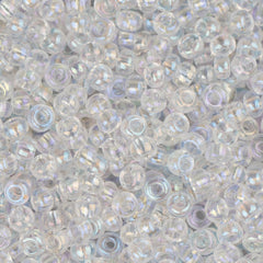 10/0 Czech Seed Beads #021 Transparent Crystal AB 22g