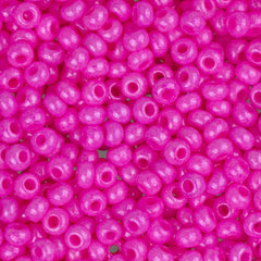 10/0 Czech Seed Beads #016 Opaque Hot Pink 22g