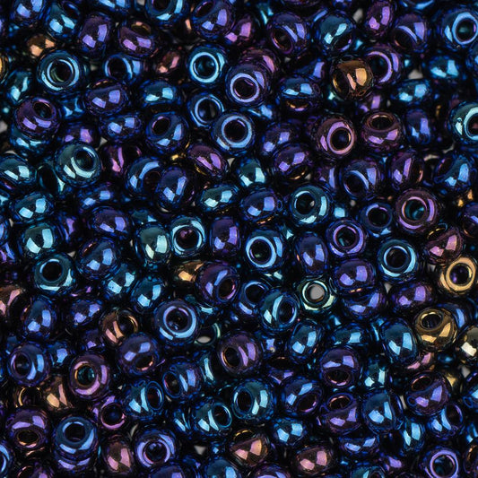 10/0 Czech Seed Beads #034 Opaque Navy AB 22g