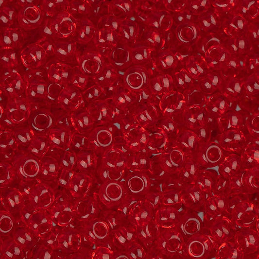 10/0 Czech Seed Beads #093 Transparent Red 22g