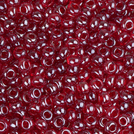 10/0 Czech Seed Beads #035 Luster Red Mix 22g