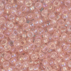 10/0 Czech Seed Beads #022 Transparent Pink Rainbow 22g