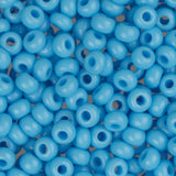 8/0 Czech Seed Beads #009 Opaque Light Blue 22g