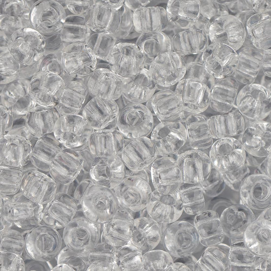 8/0 Czech Seed Beads #008 Transparent Crystal 22g