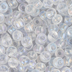 6/0 Czech Seed Beads #021 Transparent Crystal AB 22g