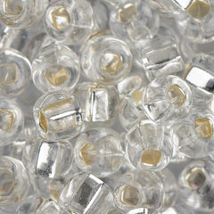 2/0 Czech Seed Beads #020 Silver Lined Crystal 22g