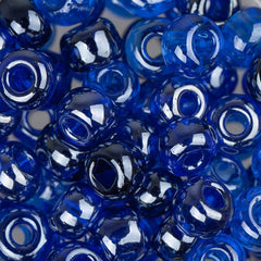 2/0 Czech Seed Beads #079 Tr Luster Blue & Sapphire Mix 22g