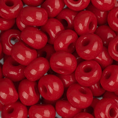 2/0 Czech Seed Beads #013 Opaque Medium Red 22g