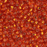 10/0 Czech Seed Beads #1306V Silver Lined Orange 22g